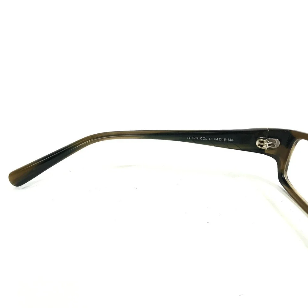 Iyoko-Inyake Eyeglasses Frames IY 259 COL. 18 Black Brown Horn Pattern 54-16-135